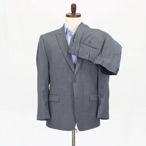 Calvin Klein 42S 36x29 Gray Full Suit 2-Button Solid R647